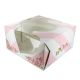 Box Cake Square Heart Window Pink - 10 x 5