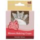 FunCakes Metallic Silver Bloom Baking Cases - Pack of 48