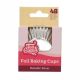 FunCakes Metallic Silver Foil Baking Cases - Pack of 48