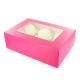 Box 6/12 Cupcake - Brights Pink