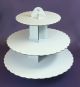 3 Tier White Cardboard Cupcake Stand - Pack of 6