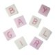 Anniversary House Baby Girl Block Sugar Toppers x 8