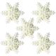 Anniversary House - White Matt Snowflake Sugar Toppers x 5