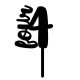 Make A Wish Black - Number 4 Acrylic Cake Topper