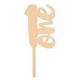 Make A Wish Birch Effect - Number 1 Wooden Cake Topper