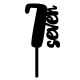 Make A Wish Black - Number 7 Acrylic Cake Topper