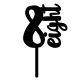 Make A Wish Black - Number 8 Acrylic Cake Topper