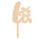 Make A Wish Birch Effect - Number 6 Wooden Cake Topper