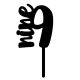 Make A Wish Black - Number 9 Acrylic Cake Topper