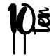 Make A Wish Black - Number 10 Acrylic Cake Topper