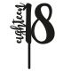 Make A Wish Black - Number 18 Acrylic Cake Topper