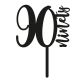 Make A Wish Black - Number 90 Acrylic Cake Topper