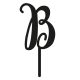 Make A Wish Black - Letter B Acrylic Cake Topper