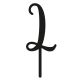 Make A Wish Black - Letter L Acrylic Cake Topper