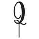 Make A Wish Black - Letter Q Acrylic Cake Topper