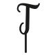 Make A Wish Black - Letter T Acrylic Cake Topper