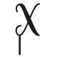 Make A Wish Black - Letter X Acrylic Cake Topper