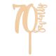 Make A Wish Birch Effect - Number 70 Wooden Cake Topper