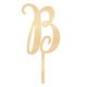 Make A Wish Birch Effect - Letter B Wooden Cake Topper