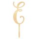 Make A Wish Birch Effect - Letter E Wooden Cake Topper