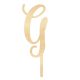 Make A Wish Birch Effect - Letter G Wooden Cake Topper