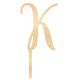 Make A Wish Birch Effect - Letter K Wooden Cake Topper