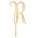 Make A Wish Birch Effect - Letter R Wooden Cake Topper
