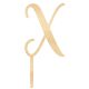 Make A Wish Birch Effect - Letter X Wooden Cake Topper