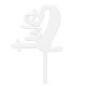Make A Wish White - Number 2 Acrylic Cake Topper