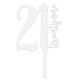 Make A Wish White - Number 21 Acrylic Cake Topper