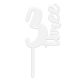 Make A Wish White - Number 3 Acrylic Cake Topper