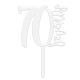 Make A Wish White - Number 70 Acrylic Cake Topper
