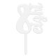Make A Wish White - Number 8 Acrylic Cake Topper