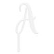 Make A Wish White - Letter A Acrylic Cake Topper