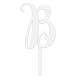 Make A Wish White - Letter B Acrylic Cake Topper
