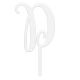 Make A Wish White - Letter D Acrylic Cake Topper