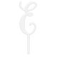 Make A Wish White - Letter E Acrylic Cake Topper