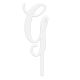 Make A Wish White - Letter G Acrylic Cake Topper