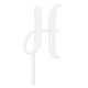 Make A Wish White - Letter H Acrylic Cake Topper