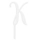 Make A Wish White - Letter K Acrylic Cake Topper