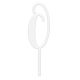 Make A Wish White - Letter O Acrylic Cake Topper