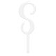Make A Wish White - Letter S Acrylic Cake Topper