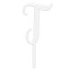 Make A Wish White - Letter T Acrylic Cake Topper
