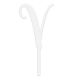 Make A Wish White - Letter V Acrylic Cake Topper