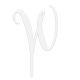 Make A Wish White - Letter W Acrylic Cake Topper