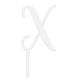 Make A Wish White - Letter X Acrylic Cake Topper