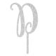 Make A Wish Silver Glitter - Letter D Acrylic Cake Topper