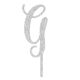 Make A Wish Silver Glitter - Letter G Acrylic Cake Topper