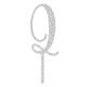 Make A Wish Silver Glitter - Black - Letter Q Acrylic Cake Topper