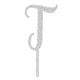 Make A Wish Silver Glitter - Letter T Acrylic Cake Topper